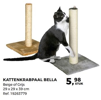Aanbiedingen Kattenkrabpaal bella - Huismerk - Supra Bazar - Geldig van 26/06/2018 tot 31/07/2018 bij Supra Bazar