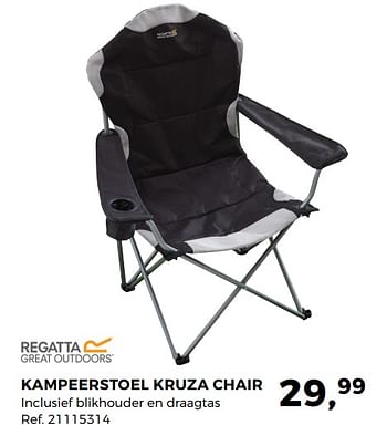 Aanbiedingen Kampeerstoel kruza chair - Regatta - Geldig van 26/06/2018 tot 31/07/2018 bij Supra Bazar