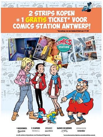Aanbiedingen 2 strips kopen 1 gratis ticket voor comics station antwerp - Huismerk - Supra Bazar - Geldig van 26/06/2018 tot 31/07/2018 bij Supra Bazar