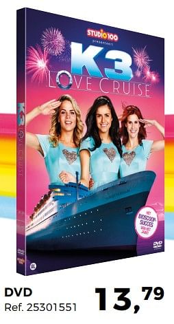 Aanbiedingen Dvd k3 love cruise - Studio 100 - Geldig van 26/06/2018 tot 31/07/2018 bij Supra Bazar