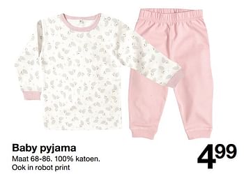 Aanbiedingen Baby pyjama - Huismerk - Zeeman  - Geldig van 01/07/2018 tot 31/12/2018 bij Zeeman