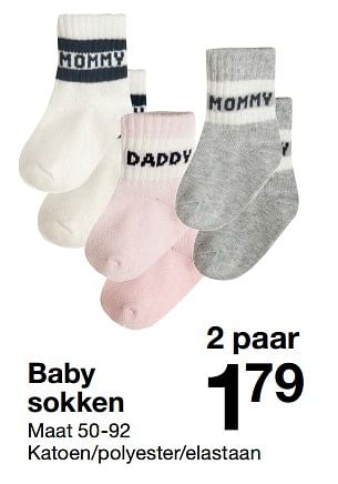 Aanbiedingen Baby sokken - Huismerk - Zeeman  - Geldig van 01/07/2018 tot 31/12/2018 bij Zeeman