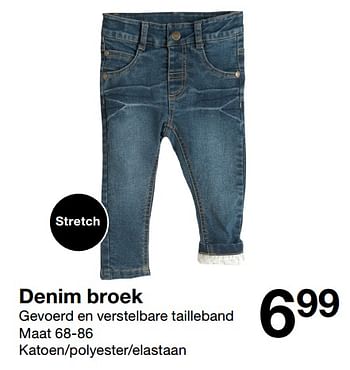 Aanbiedingen Denim broek - Huismerk - Zeeman  - Geldig van 01/07/2018 tot 31/12/2018 bij Zeeman