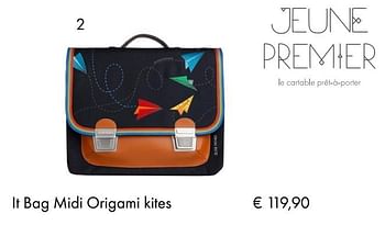 Aanbiedingen It bag midi origami kites - Jeune Premier - Geldig van 10/07/2018 tot 15/09/2018 bij Multi Bazar