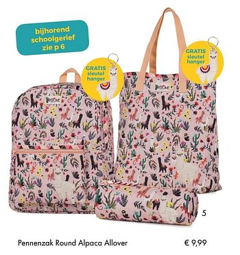 Aanbiedingen Pennenzak round alpaca allover - Awesome Girls - Geldig van 10/07/2018 tot 15/09/2018 bij Multi Bazar