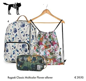Aanbiedingen Rugzak classic multicolor flower allover - The Pack Society - Geldig van 10/07/2018 tot 15/09/2018 bij Multi Bazar