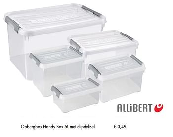 Aanbiedingen Opbergbox handy box 6l met clipdeksel - Allibert - Geldig van 10/07/2018 tot 15/09/2018 bij Multi Bazar
