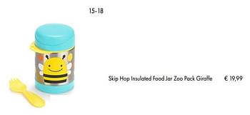 Aanbiedingen Skip hop insulated food jar zoo pack giraffe - Skip Hop - Geldig van 10/07/2018 tot 15/09/2018 bij Multi Bazar