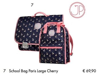 Aanbiedingen School bag paris large cherry - JP - Geldig van 10/07/2018 tot 15/09/2018 bij Multi Bazar