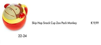 Aanbiedingen Skip hop snack cup zoo pack monkey - Skip Hop - Geldig van 10/07/2018 tot 15/09/2018 bij Multi Bazar