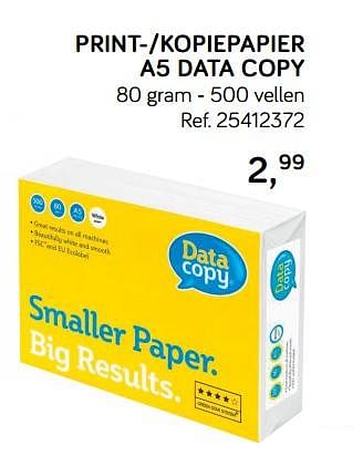 Aanbiedingen Print--kopiepapier a5 data copy - Data Copy - Geldig van 31/07/2018 tot 11/09/2018 bij Supra Bazar