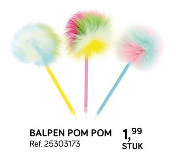 Aanbiedingen Balpen pom pom - Huismerk - Supra Bazar - Geldig van 31/07/2018 tot 11/09/2018 bij Supra Bazar