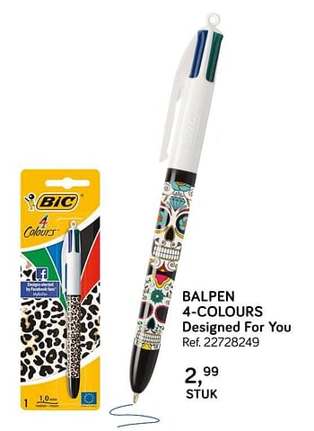 Aanbiedingen Balpen 4 colours designed for you - BIC - Geldig van 31/07/2018 tot 11/09/2018 bij Supra Bazar