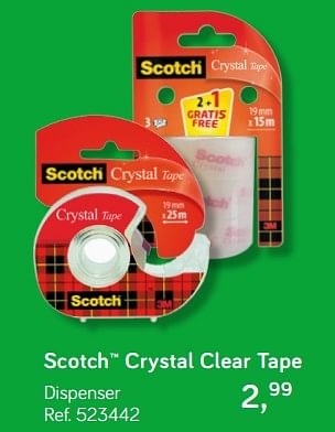 Aanbiedingen Scotch crystal clear tape dispenser - Scotch - Geldig van 31/07/2018 tot 11/09/2018 bij Supra Bazar