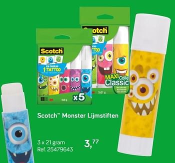 Aanbiedingen Scotch monster lijmstiften - Scotch - Geldig van 31/07/2018 tot 11/09/2018 bij Supra Bazar