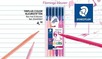Aanbiedingen Triplus color kleurstiften - Staedtler - Geldig van 31/07/2018 tot 11/09/2018 bij Supra Bazar