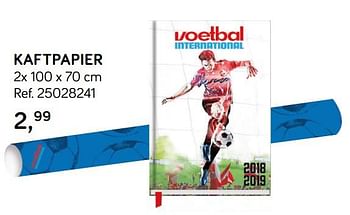 Aanbiedingen Kaftpapier - Voetbal International - Geldig van 31/07/2018 tot 11/09/2018 bij Supra Bazar