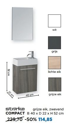 Aanbiedingen Compact toiletmeubelen - Storke - Geldig van 01/08/2018 tot 02/09/2018 bij X2O