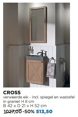 Aanbiedingen Cross toiletmeubelen - Balmani - Geldig van 01/08/2018 tot 02/09/2018 bij X2O