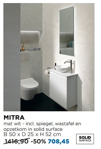 Aanbiedingen Mitra toiletmeubel - Balmani - Geldig van 01/08/2018 tot 02/09/2018 bij X2O
