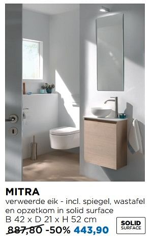 Aanbiedingen Mitra toiletmeubelen - Balmani - Geldig van 01/08/2018 tot 02/09/2018 bij X2O