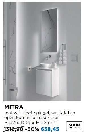 Aanbiedingen Mitra toiletmeubelen - Balmani - Geldig van 01/08/2018 tot 02/09/2018 bij X2O