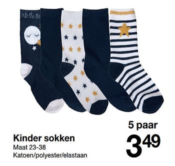 Aanbiedingen Kinder sokken - Huismerk - Zeeman  - Geldig van 18/08/2018 tot 25/08/2018 bij Zeeman