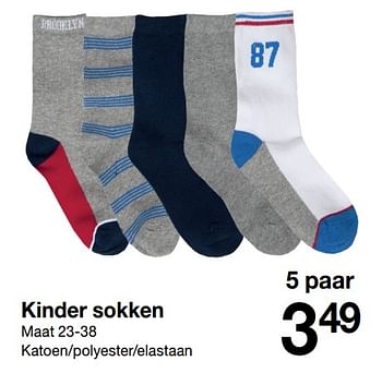 Aanbiedingen Kinder sokken - Huismerk - Zeeman  - Geldig van 18/08/2018 tot 25/08/2018 bij Zeeman