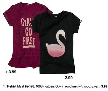 Aanbiedingen T-shirt - Huismerk - Zeeman  - Geldig van 18/08/2018 tot 25/08/2018 bij Zeeman