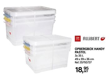 Aanbiedingen Opbergbox handy pastel - Allibert - Geldig van 18/09/2018 tot 23/10/2018 bij Supra Bazar