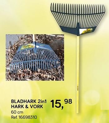 Aanbiedingen Bladhark 2in1 hark + vork - De Pypere - Geldig van 18/09/2018 tot 23/10/2018 bij Supra Bazar