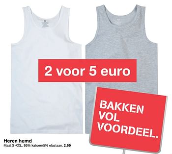 Aanbiedingen Heren hemd - Huismerk - Zeeman  - Geldig van 29/09/2018 tot 12/10/2018 bij Zeeman