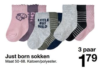 Aanbiedingen Just born sokken - Huismerk - Zeeman  - Geldig van 29/09/2018 tot 12/10/2018 bij Zeeman