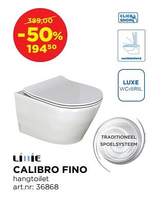 Aanbiedingen Calibro fino hangtoilet - Luca varess - Geldig van 01/10/2018 tot 28/10/2018 bij X2O