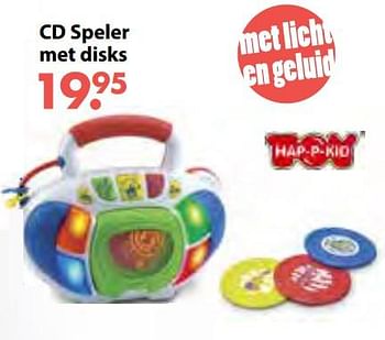 Aanbiedingen Cd speler met disks - Hap P Kids - Geldig van 08/10/2018 tot 06/12/2018 bij Multi Bazar