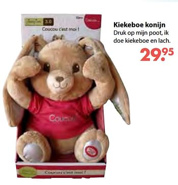 Aanbiedingen Kiekeboe konijn - Huismerk - Multi Bazar - Geldig van 08/10/2018 tot 06/12/2018 bij Multi Bazar