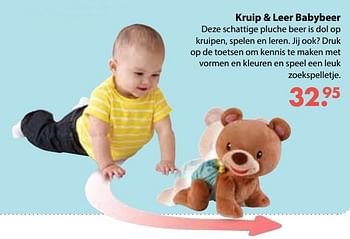 Aanbiedingen Kruip + leer babybeer - Huismerk - Multi Bazar - Geldig van 08/10/2018 tot 06/12/2018 bij Multi Bazar