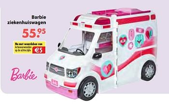 Aanbiedingen Barbie ziekenhuiswagen - Mattel - Geldig van 08/10/2018 tot 06/12/2018 bij Multi Bazar