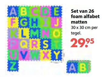 Aanbiedingen Set van 26 foam alfabet matten - Huismerk - Multi Bazar - Geldig van 08/10/2018 tot 06/12/2018 bij Multi Bazar
