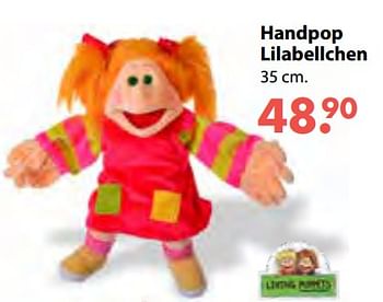Aanbiedingen Handpop lilabellchen - Living Puppets - Geldig van 08/10/2018 tot 06/12/2018 bij Multi Bazar