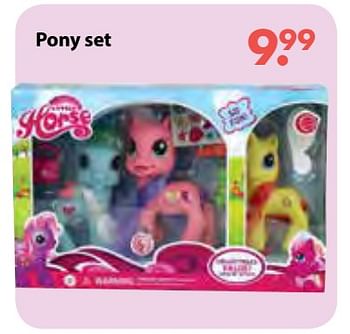 Aanbiedingen Pony set - Happy Horse - Geldig van 08/10/2018 tot 06/12/2018 bij Multi Bazar