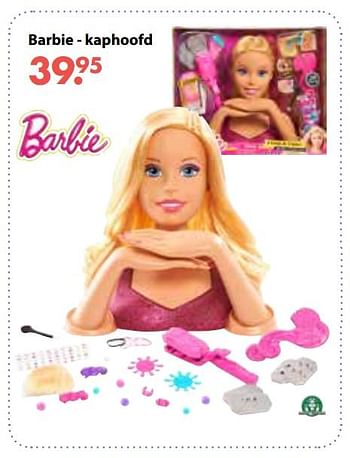 Aanbiedingen Barbie - kaphoofd - Mattel - Geldig van 08/10/2018 tot 06/12/2018 bij Multi Bazar