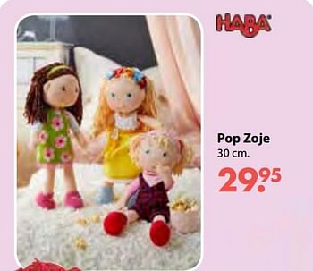 Aanbiedingen Pop zoje - Haba - Geldig van 08/10/2018 tot 06/12/2018 bij Multi Bazar