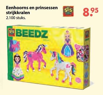 Aanbiedingen Eenhoorns en prinsessen strijkkralen - SES - Geldig van 08/10/2018 tot 06/12/2018 bij Multi Bazar