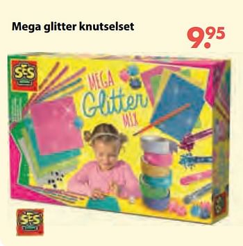 Aanbiedingen Mega glitter knutselset - SES - Geldig van 08/10/2018 tot 06/12/2018 bij Multi Bazar