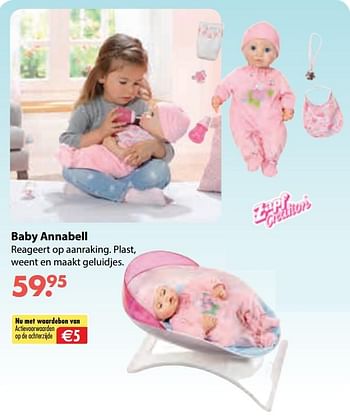 Aanbiedingen Baby annabell - Zapf creation - Geldig van 08/10/2018 tot 06/12/2018 bij Multi Bazar