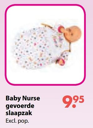 Aanbiedingen Baby nurse gevoerde slaapzak - Baby Nurse - Geldig van 08/10/2018 tot 06/12/2018 bij Multi Bazar