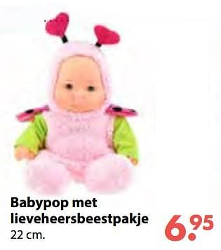 Aanbiedingen Babypop met lieveheersbeestpakje - Huismerk - Multi Bazar - Geldig van 08/10/2018 tot 06/12/2018 bij Multi Bazar