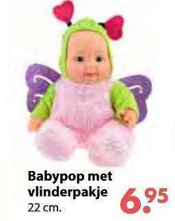 Aanbiedingen Babypop met vlinderpakje - Huismerk - Multi Bazar - Geldig van 08/10/2018 tot 06/12/2018 bij Multi Bazar