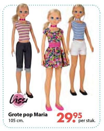 Aanbiedingen Grote pop maria - Lissi Dolls - Geldig van 08/10/2018 tot 06/12/2018 bij Multi Bazar